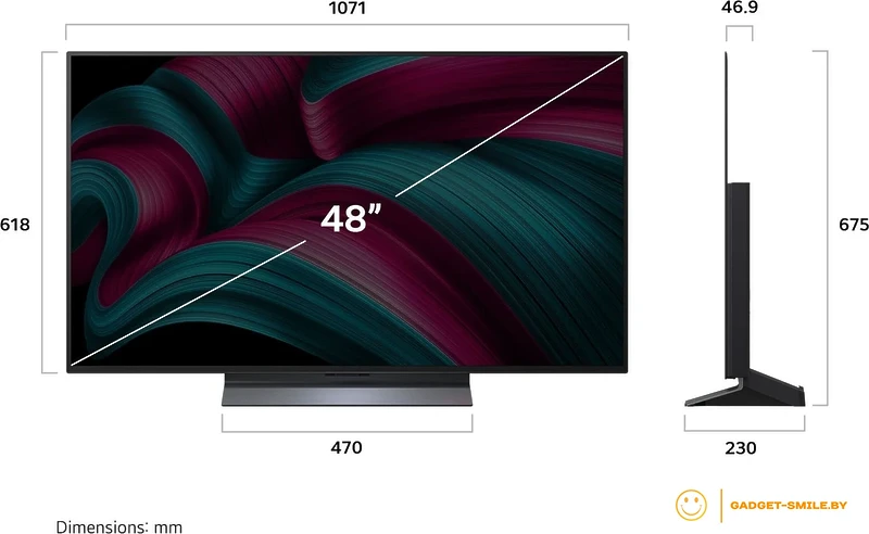 OLED телевизор LG OLED evo AI C5 OLED48C5RLA
