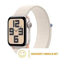 Apple Watch SE 2 (2023) GPS 40mm Starlight Aluminum Case with Starlight Sport Loop (MR9W3)