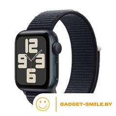 Apple Watch SE 2 (2023) GPS 44mm Midnight Aluminum Case with Midnight Sport Loop (MREA3)