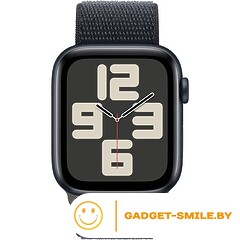 Apple Watch SE 2 (2023) GPS 44mm Midnight Aluminum Case with Midnight Sport Loop (MREA3)