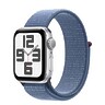 Apple Watch SE 2 (2023) GPS 44mm Silver Aluminum Case with Winter Blue Sport Loop (MREF3)