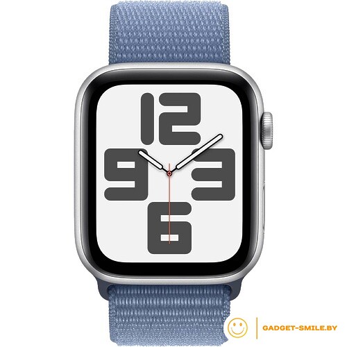 Apple Watch SE 2 (2023) GPS 44mm Silver Aluminum Case with Winter Blue Sport Loop (MREF3)
