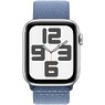 Apple Watch SE 2 (2023) GPS 44mm Silver Aluminum Case with Winter Blue Sport Loop (MREF3)