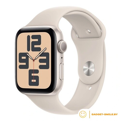 Apple Watch SE 2 (2023) GPS 44mm Starlight Aluminum Case with Starlight Sport Band - S/M (MRE43)