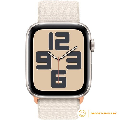 Apple Watch SE 2 (2023) GPS 44mm Starlight Aluminum Case with Starlight Sport Loop (MRE63)