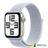 Apple Watch SE 2 (2024) GPS 40mm Silver Aluminium Case with Blue Cloud Sport Loop Band - (MXEE3)