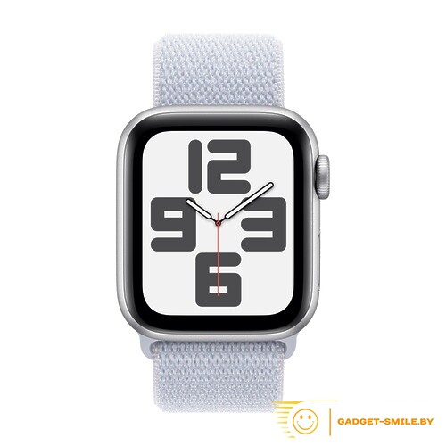 Apple Watch SE 2 (2024) GPS 40mm Silver Aluminium Case with Blue Cloud Sport Loop Band - (MXEE3)