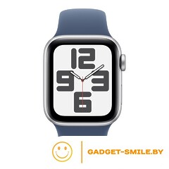 Apple Watch SE 2 (2024) GPS 40mm Silver Aluminium Case with Denim Sport Band - M/L (MXED3)