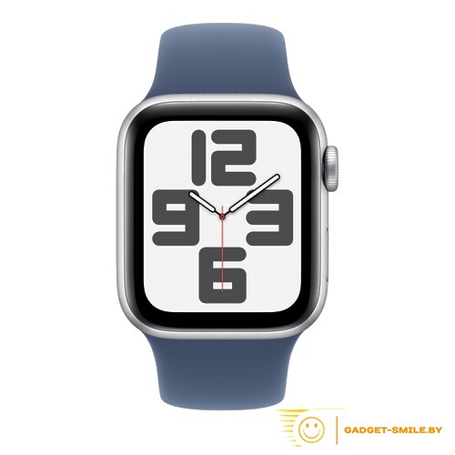 Apple Watch SE 2 (2024) GPS 40mm Silver Aluminium Case with Denim Sport Band - S/M (MXEC3)