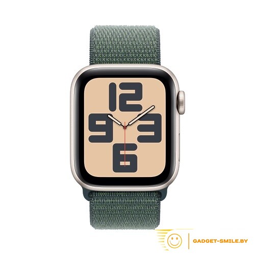 Apple Watch SE 2 (2024) GPS 40mm Starlight Aluminium Case with Lake Green Sport Loop Band - (MXEH3)