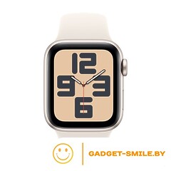 Apple Watch SE 2 (2024) GPS 40mm Starlight Aluminium Case with Starlight Sport Band - M/L (MXEG3)