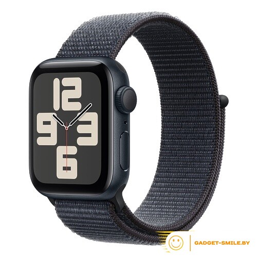 Apple Watch SE 2 (2024) GPS 44mm Midnight Aluminium Case with Ink Sport Loop Band - (MXEP3)