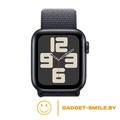 Apple Watch SE 2 (2024) GPS 44mm Midnight Aluminium Case with Ink Sport Loop Band - (MXEP3)