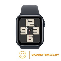 Apple Watch SE 2 (2024) GPS 44mm Midnight Aluminum Case with Midnight Sport Band - M/L (MXEK3)