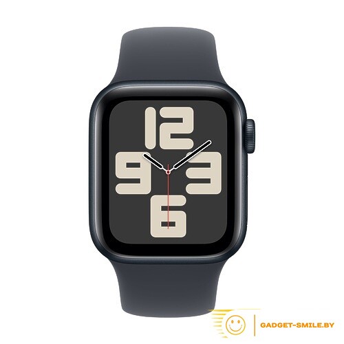 Apple Watch SE 2 (2024) GPS 44mm Midnight Aluminum Case with Midnight Sport Band - S/M (MXEJ3)