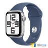 Apple Watch SE 2 (2024) GPS 44mm Silver Aluminium Case with Denim Sport Band - S/M (MXEQ3)