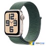 Apple Watch SE 2 (2024) GPS 44mm Starlight Aluminium Case with Lake Green Sport Loop - (MXEW3)