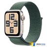 Apple Watch SE 2 (2024) GPS 44mm Starlight Aluminium Case with Lake Green Sport Loop - (MXEW3)