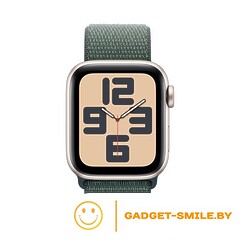 Apple Watch SE 2 (2024) GPS 44mm Starlight Aluminium Case with Lake Green Sport Loop - (MXEW3)