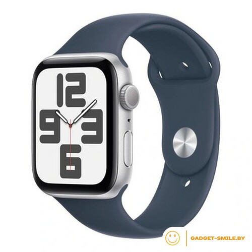 Apple Watch SE 2 (2023) GPS 40mm Silver Aluminum Case with Storm Blue Sport Band - S/M (MRE13)