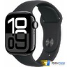 Apple Watch Series 10 GPS 42mm Jet Black Aluminum Case with Black Sport Band - S/M (MWWE3)