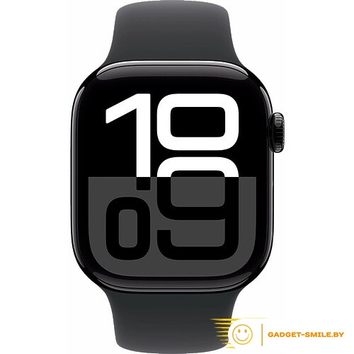 Apple Watch Series 10 GPS 42mm Jet Black Aluminum Case with Black Sport Band - S/M (MWWE3)
