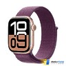 Apple Watch Series 10 GPS 42mm Rose Gold Aluminum Case with Plum Sport Loop (MWWK3)