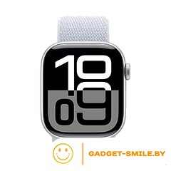 Apple Watch Series 10 GPS 42mm Silver Aluminum Case with Blue Cloud Sport Loop (MWWD3)