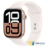 Apple Watch Series 10 GPS 46mm Rose Gold Aluminum Case with Light Blush Sport Band - M/L (MWWU3)