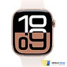 Apple Watch Series 10 GPS 46mm Rose Gold Aluminum Case with Light Blush Sport Band - S/M (MWWT3)