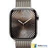 Apple Watch Series 10 GPS + Cellular 42mm Natural Titanium Case with Natural Milanese Loop (MWXF3)