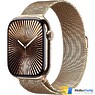 Apple Watch Series 10 GPS + Cellular 46mm Gold Titanium Case with Gold Milanese Loop - S/M (MC7T4)
