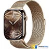 Apple Watch Series 10 GPS + Cellular 46mm Gold Titanium Case with Gold Milanese Loop - S/M (MC7T4)