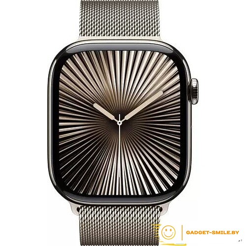Apple Watch Series 10 GPS + Cellular 46mm Natural Titanium Case with Natural Milanese Loop - S/M (MC7Q4)