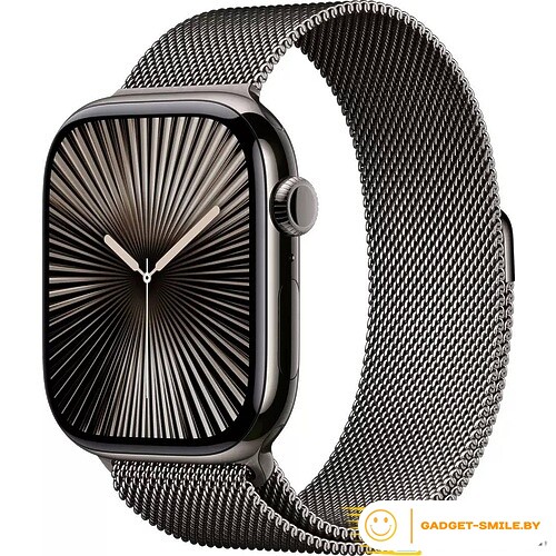 Apple Watch Series 10 GPS + Cellular 46mm Slate Titanium Case with Slate Milanese Loop - M/L (MWYW3)