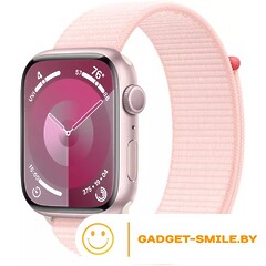 Apple Watch Series 9 GPS 41mm Pink Aluminum Case with Light Pink Sport Loop (MR953)