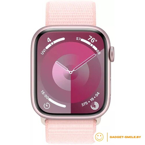 Apple Watch Series 9 GPS 41mm Pink Aluminum Case with Light Pink Sport Loop (MR953)