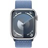 Apple Watch Series 9 GPS 45mm Silver Aluminum Case with Storm Blue Sport Loop (MR9F3)