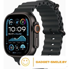 Apple Watch Ultra 2 2024 GPS + Cellular 49mm Black Titanium Case with Black Ocean Band (MX4P3)