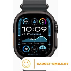 Apple Watch Ultra 2 2024 GPS + Cellular 49mm Black Titanium Case with Black Ocean Band (MX4P3)