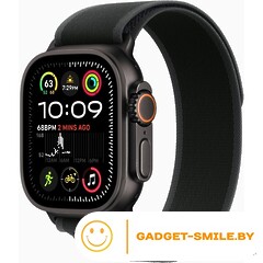 Apple Watch Ultra 2 2024 GPS + Cellular 49mm Black Titanium Case with Black Trail Loop - M/L (MX4V3)