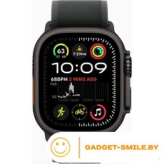 Apple Watch Ultra 2 2024 GPS + Cellular 49mm Black Titanium Case with Black Trail Loop - S/M (MX4U3)