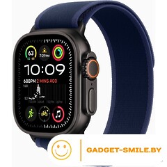 Apple Watch Ultra 2 2024 GPS + Cellular 49mm Black Titanium Case with Blue Trail Loop - M/L (MYQ83)