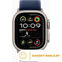 Apple Watch Ultra 2 2024 GPS + Cellular 49mm Natural Titanium Case with Blue Trail Loop - S/M (MX4J3)