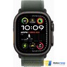 Apple Watch Ultra 2 2024 GPS + Cellular 49mm Black Titanium Case with Green Trail Loop - M/L (MYQ43)