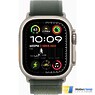 Apple Watch Ultra 2 2024 GPS + Cellular 49mm Natural Titanium Case with Green Trail Loop - S/M (MXTN3)