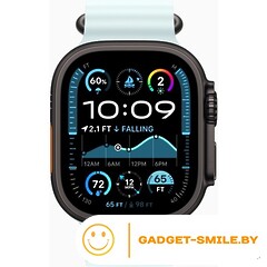 Apple Watch Ultra 2 2024 GPS + Cellular 49mm Black Titanium Case with Ice Blue Ocean Band (MYP83)