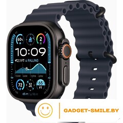Apple Watch Ultra 2 2024 GPS + Cellular 49mm Black Titanium Case with Navy Ocean Band (MYPA3)