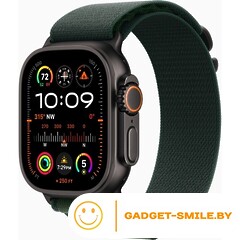 Apple Watch Ultra 2 2024 GPS + Cellular 49mm Black Titanium Case with Dark Green Alpine Loop - S (MX4Q3)