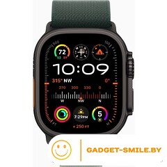 Apple Watch Ultra 2 2024 GPS + Cellular 49mm Black Titanium Case with Dark Green Alpine Loop - S (MX4Q3)